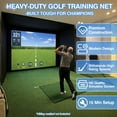 thumbnail image 3 of Golf Simulator Enclosure with Upgraded Impact Screen – 14x8.5ft Professional Indoor Golf Hitting Net System for Home Practice, Premium Durable Material, Easy Assembly, 3 of 12