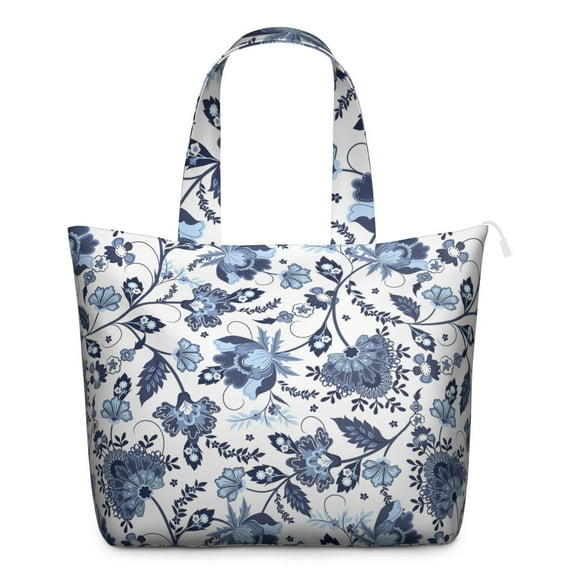 Flower Women's Large Weekend Travel Bag Moving Canvas Handbag Thick Double Layer Beach Weekend Travel Unisex Hospital Maternity Delivery with Toiletry Waterproof