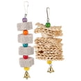 thumbnail image 1 of 2 Pcs Small Bird Toys Parakeets Cage Toy Parrot Cuttlebone Toy Teething Toys Parrot Swing Toys Parrot Foraging Toys, 1 of 3