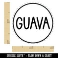 thumbnail image 2 of Guava Flavor Scent Rounded Text Self-Inking Rubber Stamp Ink Stamper - Brown Ink - Mini 1/2 Inch, 2 of 7