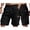 Black, variant on Goodtrade8 Mens Shorts Cargo with Pockets Athletic Casual Plain Workwear Drawstring Loose Mens Cargo Shorts