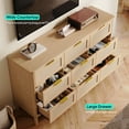 thumbnail image 5 of Linsy Home Oversized Rattan Dressers for Bedroom, Wide Chest of 9 Drawers, Oak, 5 of 10