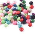 thumbnail image 2 of U8MO 100pcs 6mm x 4mm Coated Rondelle Glass Loose Spacer Beads Wholesale Bulk Lot-Fruit Green, 2 of 4
