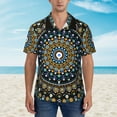 thumbnail image 4 of Disketp Hawaiian Shirts For Men,Dot Mandala Print Mens Casual Short Sleeve Button Down Shirts Beach Shirt, 4 of 8