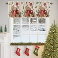 thumbnail image 4 of Valance Curtains for Kitchen Windows Vintage Pine Branch GingerbreadRod Pocket Valance Cappuccino on LinenShort Window Curtain Topper for Bedroom Living Room Bathroom 42x12in, 4 of 7