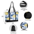 thumbnail image 2 of FORMRS Canvas Laptop Tote Bag for Women with 15.6" Computer Compartments Shoulder Handbag, Light Blue Lemon, 2 of 7