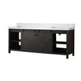 thumbnail image 5 of Lexora Home Marsyas 84" Quartz Top Double Vanity with Sinks in Brown, 5 of 11
