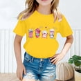thumbnail image 2 of TZEWGL T-Shirts pour Enfants Imprimés Col Rond Manches Courtes Vêtements d'Été Amples pour Enfants Taille 12-14T, 2 of 5