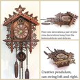 thumbnail image 5 of Cuckoo Clock Brown Yellow Wall Clock Hanging Bird Design Digital Home Decoration Christmas Gift, 5 of 5