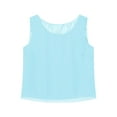 thumbnail image 3 of Jowowha Débardeurs d'Été pour Femmes Hauts Blouses Chiffon Sans Manches Col Rond Chemises Décontractées Débardeurs Légers Bleu Clair P, 3 of 5