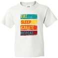thumbnail image 3 of Inktastic Eat Sleep Karate Repeat Youth T-Shirt, 3 of 5