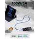 thumbnail image 2 of Cable USB C a USB C JSAUX de 100 W, 5 A, carga rápida de 10 pies (paquete de 2), 2 of 7