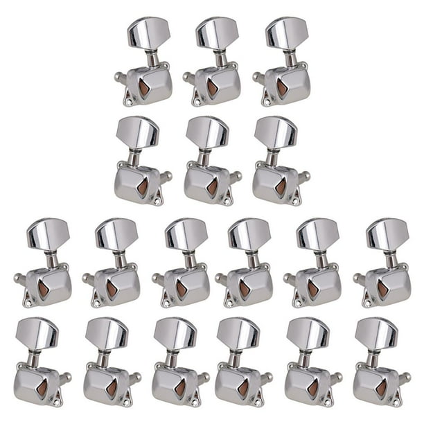 Cateissary Paquete de 6 clavijas de afinación para guitarra de de 6 cuerdas, afinadores de guitarras, perillas de repuesto, accesorios 3 izquierda 3 3 Links 3 Rechts 3piezas Cateissary CBP232549
