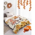 thumbnail image 4 of Thanksgiving Gnome Flannel Blanket for Bed,Travel and Camping, Home Sunflower Maple Leaves Farmhouse Super Soft Cozy Blanket for All Seasons 60"x80", 4 of 6
