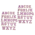 thumbnail image 3 of Iron On Letters, 2 Sets Purple Gold Trim A To Z 26 Letter Patches 26 Letters  For Package For Shirt For Dress For Shoe, 3 of 8
