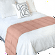 thumbnail image 1 of Pie de cama MACAR camino decorativo tejido artesanal rosa palo, 1 of 4