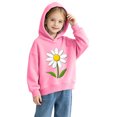 thumbnail image 5 of Cute Hoodies for Toddlers Girls Daisy Flower Print Pullover Sweatshirts Cool Casual Fall Winter Play Top Size 1-10, 5 of 7