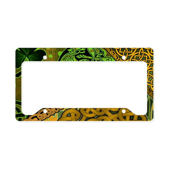 CafePress - CELTIC KNOTWORK IRISH LAPTOP License Plate Holder - Aluminum License Plate Frame, License Tag Holder