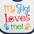 thumbnail image 4 of Inktastic My Gigi Loves Me Grandchild Boys or Girls Baby Bib, 4 of 4