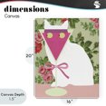 thumbnail image 4 of Stupell Industries Eclectic White Cat with Pink Martini Canvas Art, 16 x 20, by Lil' Rue, 4 of 8