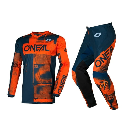 O'Neal 2026 Element Roller Blue/Orange Offroad Motocross Jersey Pant Combo (Small, W28)