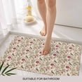 thumbnail image 6 of Vintage Pink Botanical Doormat Outdoor Entrance 24"x36", Spring Floral Summer Birds Absorb Moisture Dirt Door Mats, Non-Slip Rubber Backing Floor Mats Indoor, Low-Profile Front Door Rugs, 6 of 9