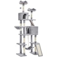 thumbnail image 3 of Yaheetech 82.5" H Large Cat Tree Cat Tower with Condos, Light Gray, 3 of 10