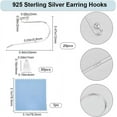 thumbnail image 2 of 1 Box 10 Pairs French Wire Earring Hooks 925 Sterling Silver Earring Wires with Plastic Ear Nuts Dangle Fish Hook Earring Findings for Jewelry Making Earrings Supplies DIY Crafts, 2 of 6