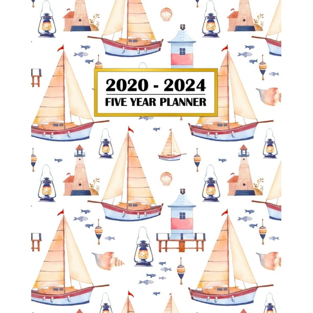 20202025 Five Year Planner Pretty Sailboats Dutch Watercolor