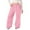 Pink, variant on Gelikeya Girls Wide Leg Sweatpants Bowknot Straight Wide Leg Open Bottoms Trackpants Elastic Drawstring Joggers with Pockets Back To School Clothing, Brown & 11-12 Years