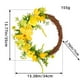 thumbnail image 5 of Corona de rosas amarillas, aro Floral, suministros de decoración para fiestas, coronas de simulación, corona de primavera para ventanas de porche y, 5 of 5