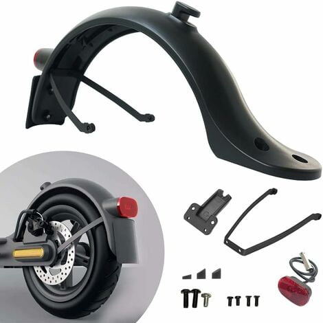 Guardabarros Trasero para Xiaomi M365 Pro 2, Kit de Guardabarros Trasero con Gancho, Soporte para Tarjeta de matrícula, luz Trasera, Accesorios de Repuesto para Scooter duraderos