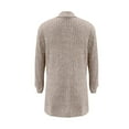 thumbnail image 7 of Qwertyu Womens Long Cardigan Lightweight Sweater Open Front Long Sleeve Cardigans with Pockets 2025 Khaki XL, 7 of 7