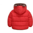 thumbnail image 4 of Generic Lightweight Jackets for Children's Casual Toddler Boys Girls Winter Coat Bear Ears Hooded Two Wear Thicken Windproof Zipper Warm Outwear 2024 for Fashion Simplicity Cozy (12-18 Months,Red), 4 of 9