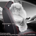 thumbnail image 4 of Fit for ACURA TL 2009 Seat Cover, Black and Red Trim Car Seat Covers, Leather Full Set of 5 Seats With Lumbar Support Beautify Interior, Upgrade the Car's Interior, 4 of 9