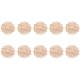 thumbnail image 1 of 10 piezas de decoración de apliques tallados en madera con diseño de flores redondas sin pintar Afortunado Sencillez, 1 of 5