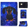 thumbnail image 1 of SaniMore Case for Fire 7" 12th Gen 2022, PU Leather Tablet Auto Wake/Sleep Card Holder Anti-slip Strip Kickstand Shockproof TPU Backplane Wallet Cover for Fire 7" 12th Gen, Black Dog, 1 of 12
