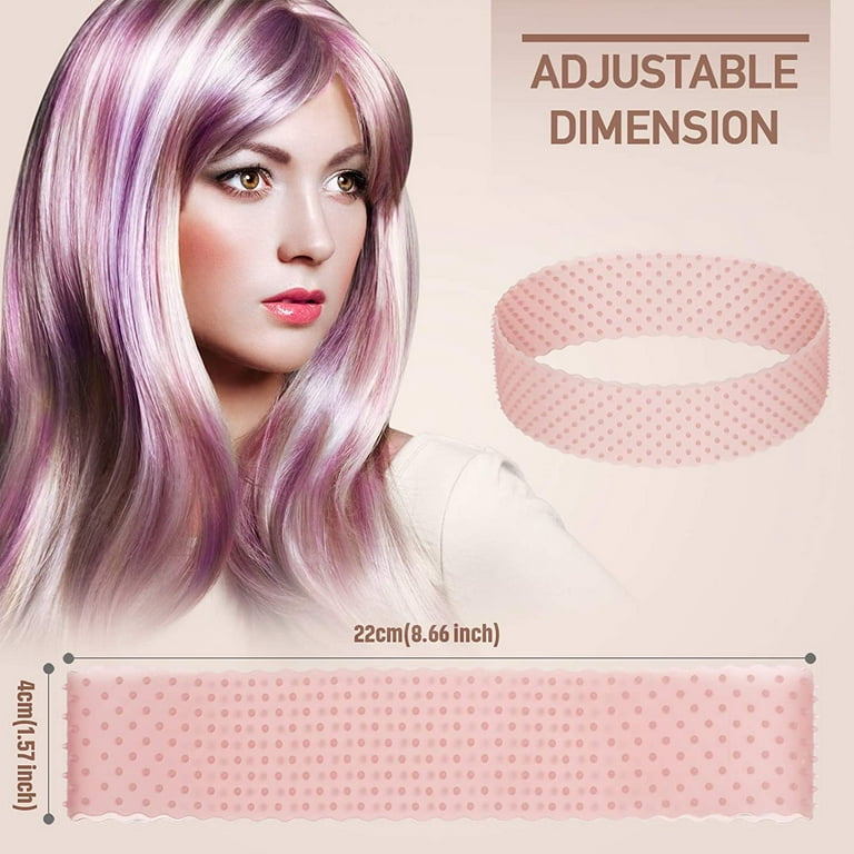 2 Pcs Silicone Grip Wig Band Adjustable Silicone Wig Headband Fix Non-slip  Wig Bands Seamless Wig Band Wig Grip Band