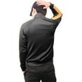 thumbnail image 3 of Mens Stripe Track Zip Up Jacket Skinny Fit Elastic Athletic Training Tops, 3 of 5