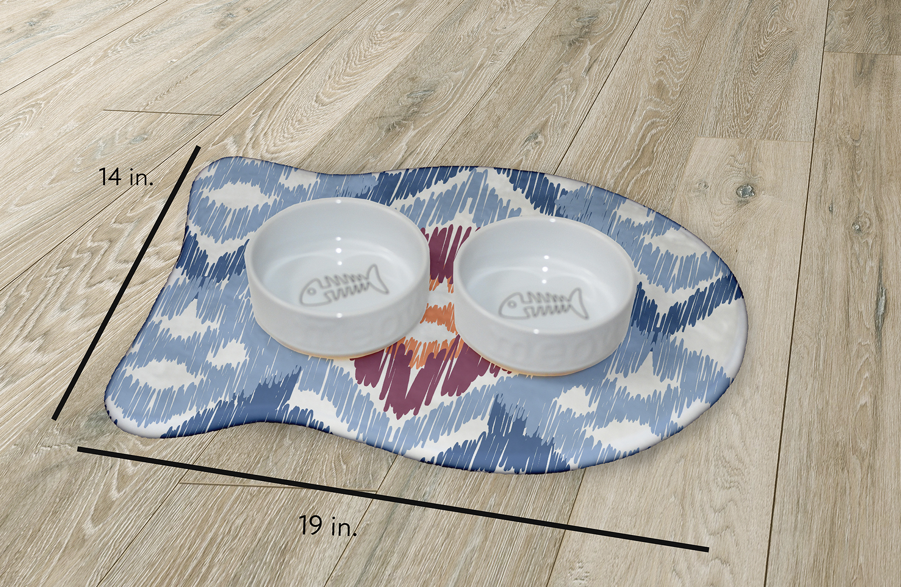 Simply Daisy Original Fish Shape Pet Feeding Mat for Cats
