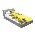 thumbnail image 2 of Ambesonne Modern Fitted Sheet & Pillow Sham Set, Trippy Seahorse Pattern, Twinxl, Earth Yellow Blue, 2 of 2