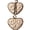 Brown Heart, variant on 2 Pack Heart-Shaped Pot Holders for Kitchen - 5.9*7.8in Heat Resistant Oven Pot Holders with Retro Floral Pattern, Hanging Potholders for Kitchens, Kitchen Mitts for Oven & Oven Mitt