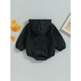 thumbnail image 4 of GXFC Infant Girls Boys Corduroy Rompers Hoodie Newborn Long Sleeve Buttons Hooded One Piece Jumpsuits with Pocket Spring Fall Bodysuit Clothes for Toddler Baby Boys Girls 0-18M, 4 of 9