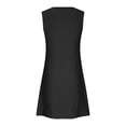 thumbnail image 4 of Ruyang Eyelet Dress for Women Summer Solid Color Beach Sundress Hollow Round Neck Sleeveless Dress Women Chiffon Dress, 4 of 5
