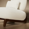thumbnail image 5 of Morden Fort White Cloud Boucle Chair with Crescent Wood Legs, Tilt Back Armless Accent Chair with Thick Cushion, 5 of 7