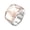 Silver Champagne, variant on Women's Crystal Stone Stainless Steel Statement Ring Vintage Cocktail Party Jewelry, Silver Champagne Size 6