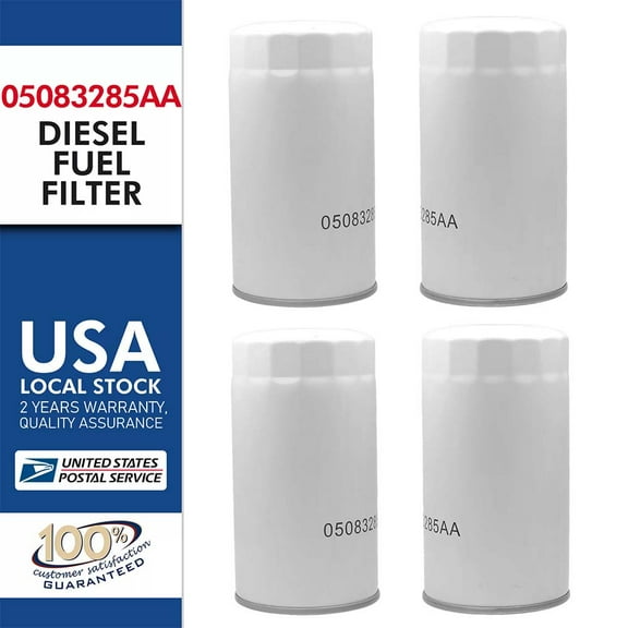 4x Engine Oil Filter Diesel 5083285AA For 1989-2018 Dodge Ram 5.9L 6.7L Cummins