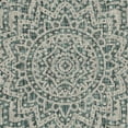 thumbnail image 6 of SAFAVIEH Courtyard Josiah Floral Medallion Indoor/Outdoor Runner, 2'3" x 8', Light Grey/Teal, 6 of 7