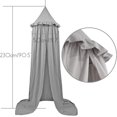 thumbnail image 2 of Kids Bed Canopy with Frills Cotton Cover Net for Crib Reading Nook Curtain Hideaway Hanging Round Tent Nursery Bedding Play Room Decor, 2 of 12