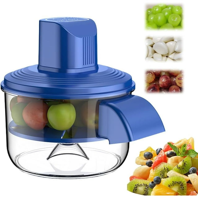 Electric Grape Peeling Machine, Electric Potato, Grape, Cherry Tomato & Garlic Peeler, Easy Peeling Kitchen Tool for Salad Prep & Picnic Use(Blue)
